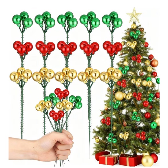 Other - Christmas DIY Ornament Ball Picks with Bells